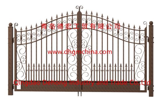Custom European Aluminium/Wrought Iron Entrance Gate for Home, Garden