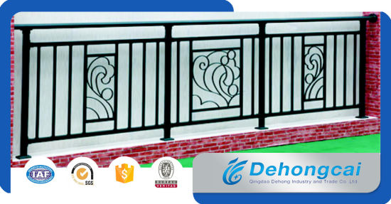 Decorative Outdoor Wrought Iron Balcony Railing Balustrade with Powder Coated