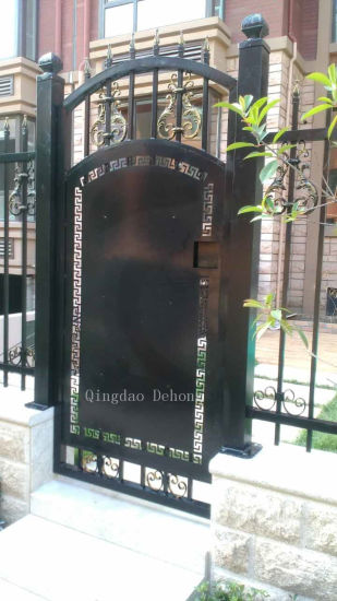 Heat Resistant Modern Style Wrought Iron Beautiful Metal Entrance Door