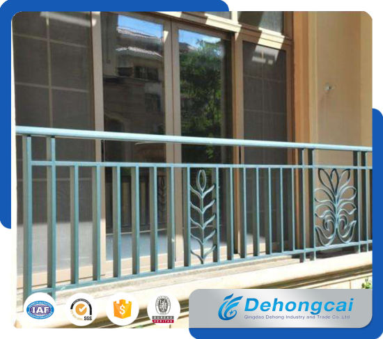 Galvanized Wrought Iron Balcony Safety Fence / Security Aluminium Balcony Balustrade