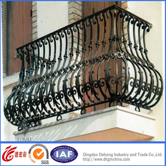 Galvanized Steel Balcony Fence / Wrought Iron Balcony Railing / Aluminum Fence