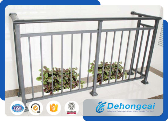 Ornamental Security Indoor Powder Coated Wrought Iron Balcony Railing Designs