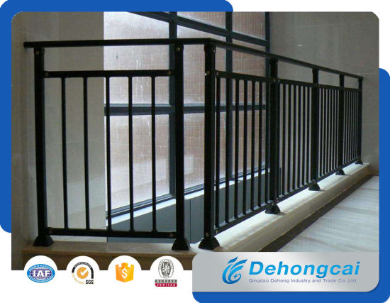 Decorative Outdoor Wrought Iron Balcony Railing Balustrade with Powder Coated