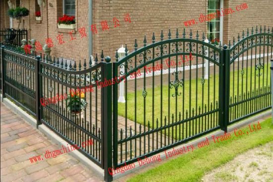Green Wrought Iron Fences for Garden, Farm